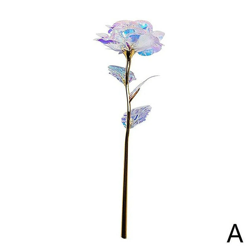 HULIANFU Valentine's Day Creative Gift 24k Aluminum Foil Rose Gold Rose Lasting Eternal Love Wedding Decoration home Decor Lighting Rose - Deanwangkt