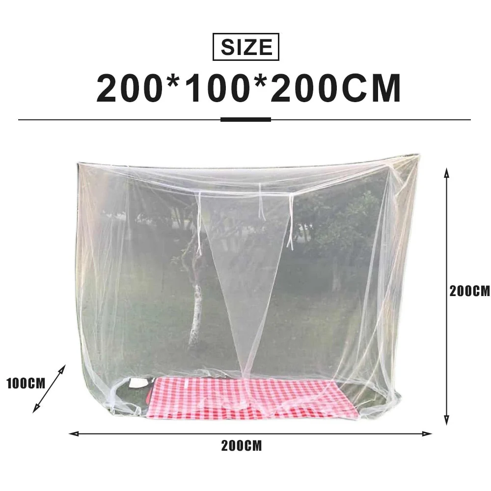 HULIANFU White Camping Mosquito Net Travel Repellent Tent Indoor Outdoor Insect Tent  4 Corner Post Canopy Hanging Bed With Storage Bag - Deanwangkt