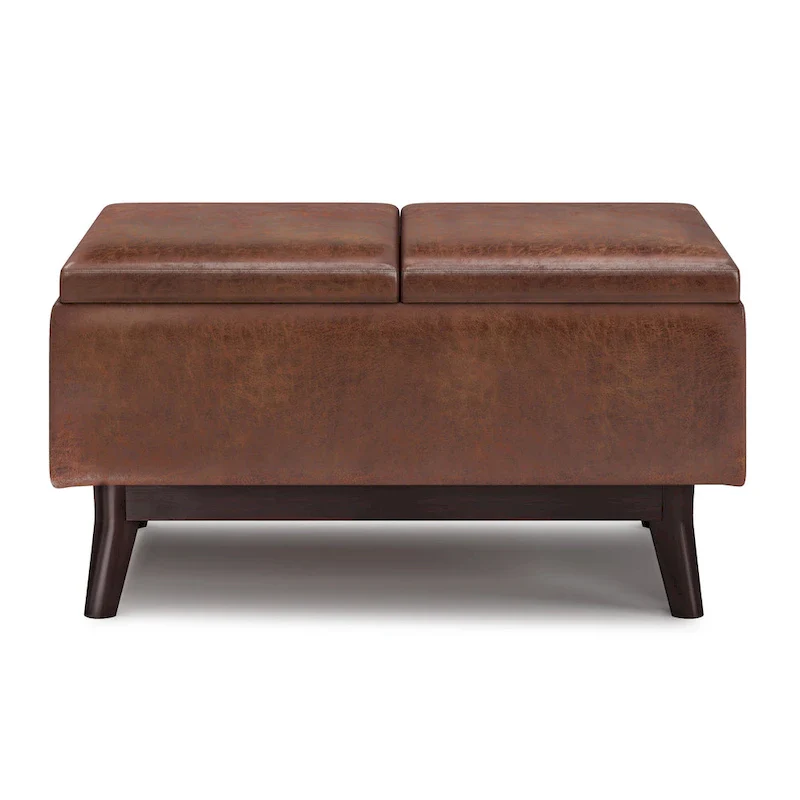 WYNDENHALL Ethan 34 inch Wide Mid Century Modern Rectangle Table Ottoman
