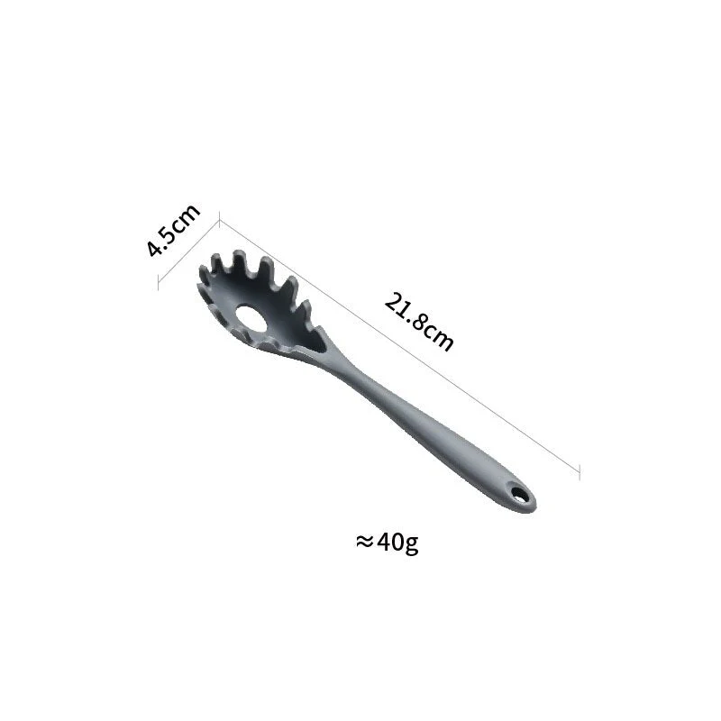 HULIANFU Silicone Pasta Noodle Spoon Pasta Scoop Colander Noodle Spaghetti Ladle Slot Spoon Heat-Resistant Tableware Kitchen Gadget - Deanwangkt
