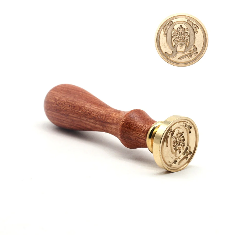 HULIANFU Retro Wood Stamp Classic 26 Letter A-z Alphabet Initial Sealing Wax Seal Stamp Ancient Seal Post Decorative Antique Stamp Gifts - Deanwangkt