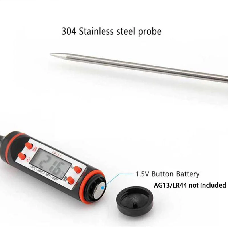 HULIANFU LCD Digital Kitchen Probe Thermometer Food Cooking Food Liquid Digital Thermometer Meat BBQ Milk Probe For Kitchen COD - Deanwangkt