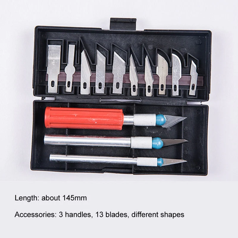 HULIANFU With Box Model Tool Making 13 Blade Polymer Clay Multifunction Pen Knifes Metal Scalpel Knife Tools Kit Knife - Deanwangkt