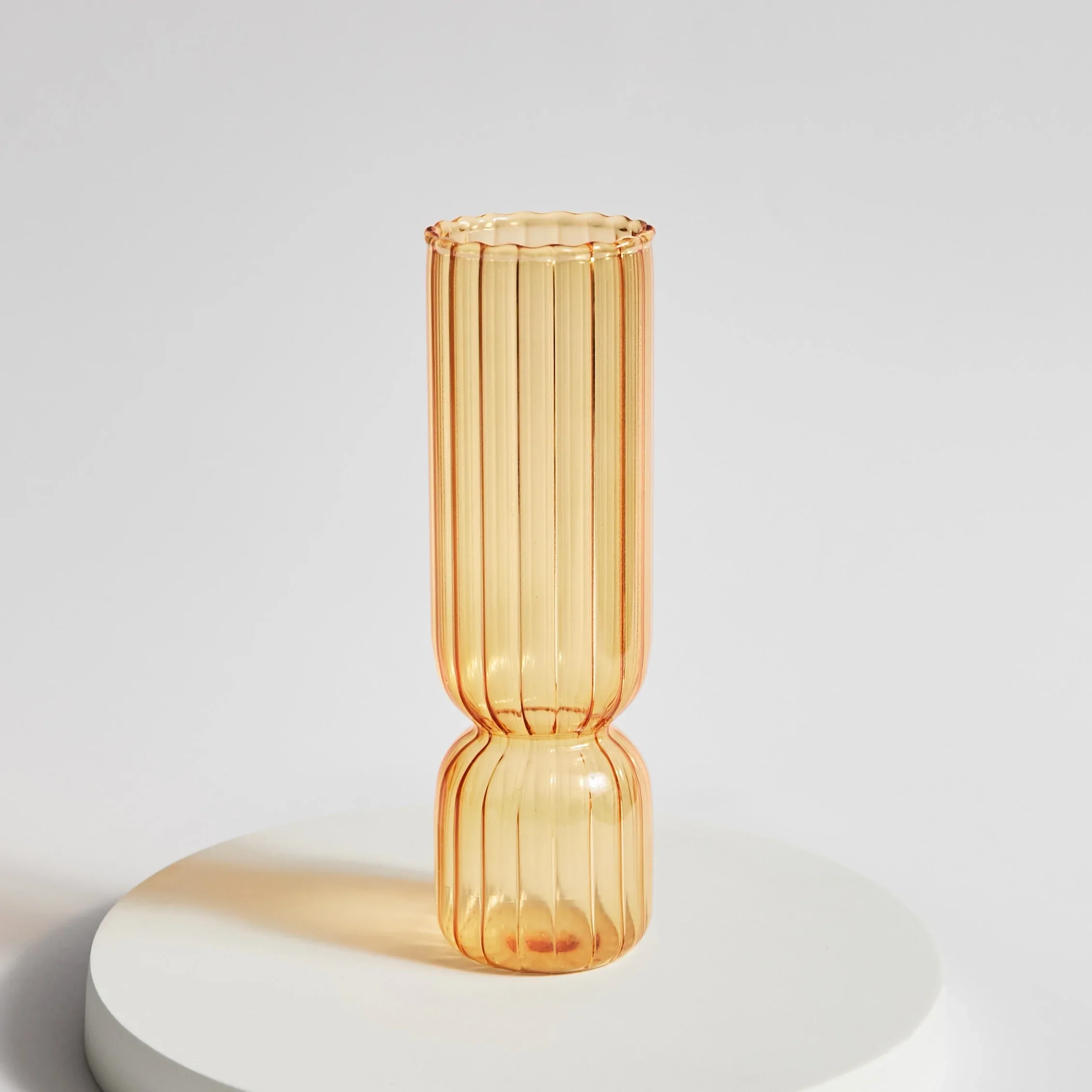HULIANFU Nordic Glass Vase Small Glass Vases Flower Arrangement Home Decoration Accessories Modern Living Room Glass Ornament - Deanwangkt