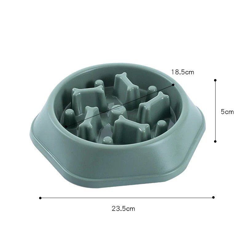HULIANFU Pet Dog Bowl Dog Slow Feeder Bowl Puppy Cat Slow Eating Dish Bowl Anti-Gulping Food Plate Feeding Dog Cat Food Bowl Pet Supplies - Deanwangkt