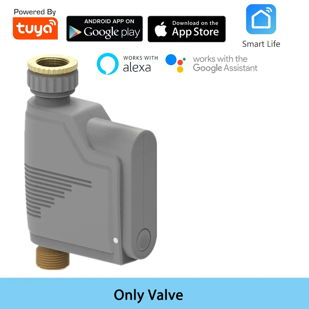 HULIANFU New Tuya Water Flow Monitor WIFI Smart Sprinkler Timer Wireless Water Saving Valve Remote Control Waterting Timer Alexa Google - Deanwangkt
