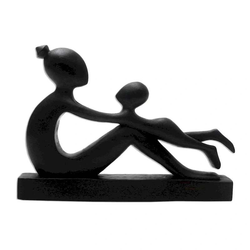 Novica Handmade Shape Of Love Wood Sculpture - 7.5  H x 9.75  W