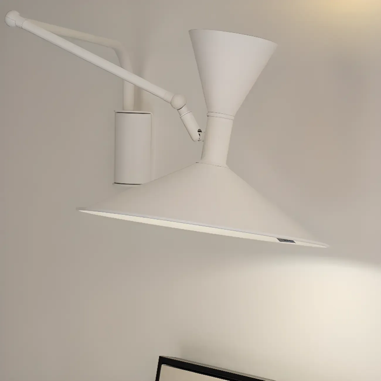 Modern White Plug-In Adjustable Wall Sconce in 2-Light