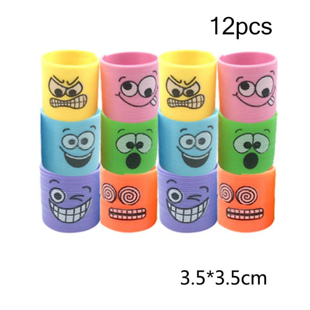 HULIANFU Rainbow Magic Spring, 10Pcs Colorful Rainbow Neon Plastic Spring Toys, Party Supplies Boys Girls Easter, Halloween Gift Toys - Deanwangkt