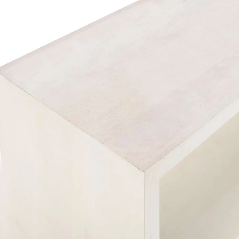 Keli 52 Inch Mango Wood Sideboard Console Table, Open Cube, 1 Shelf