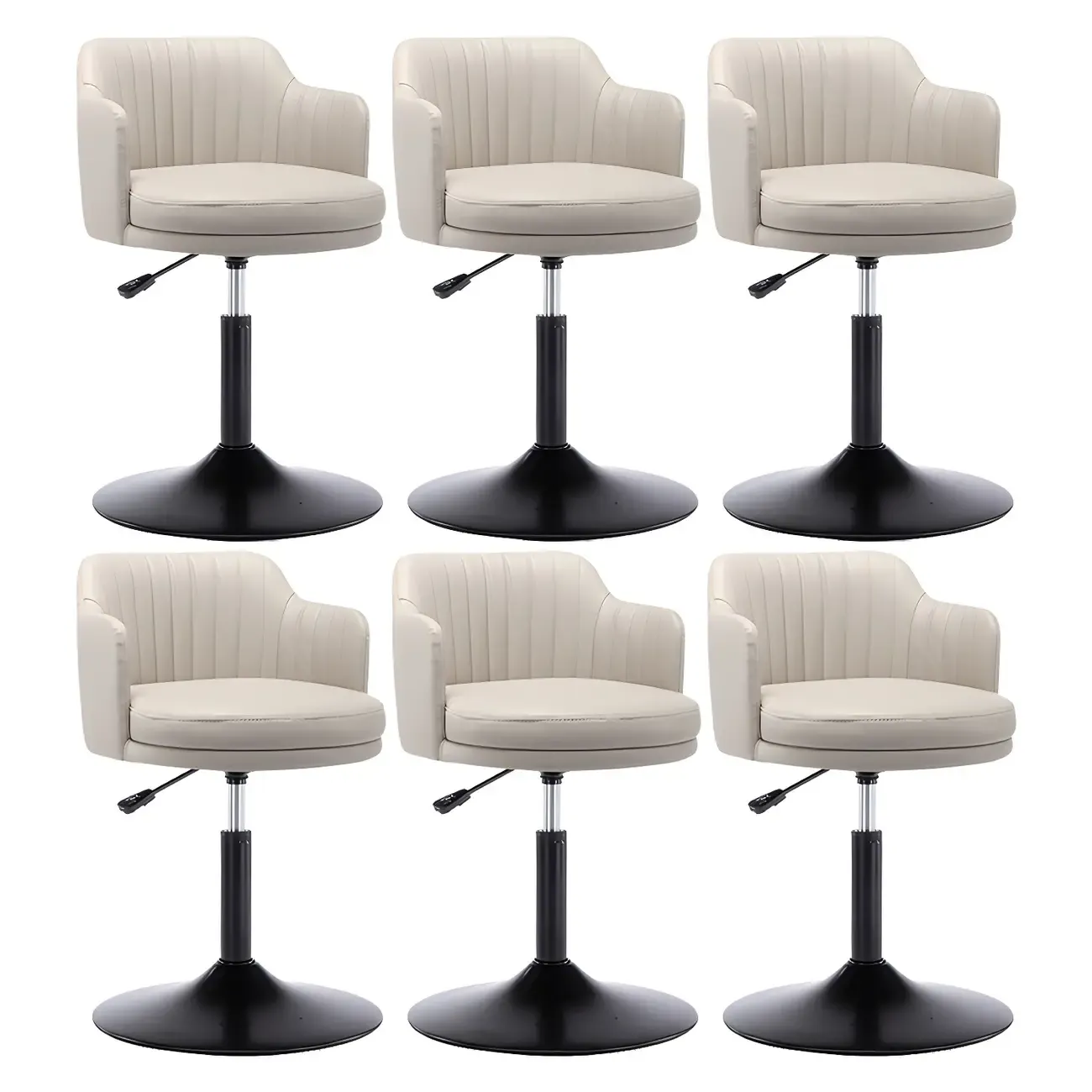 Modern Leather Armrests Swivel Adjustable Bar Stool