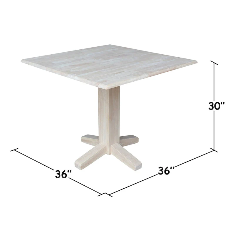 Square Dual Drop Leaf Dining Table