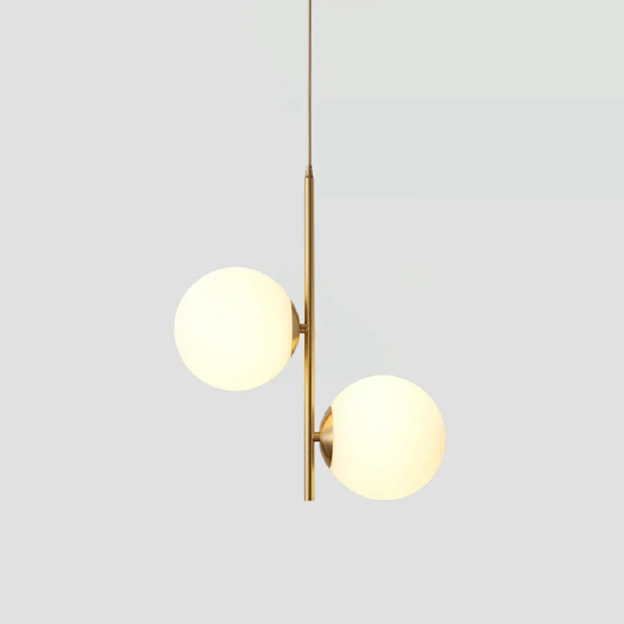 HULIANFU Modern simple Coppery Restaurant Pendant light luxury Bedside Nordic designer Creative personalized Acrylic ball G9 Hanging lamp - Deanwangkt