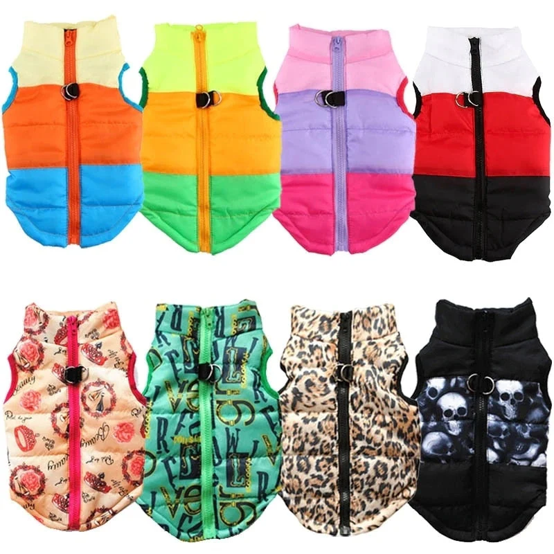 HULIANFU Warm Dog Clothes For Small Dog Windproof Winter Pet Dog Coat Jacket Padded Clothes Puppy Outfit Vest Yorkie Chihuahua Clothes - Deanwangkt