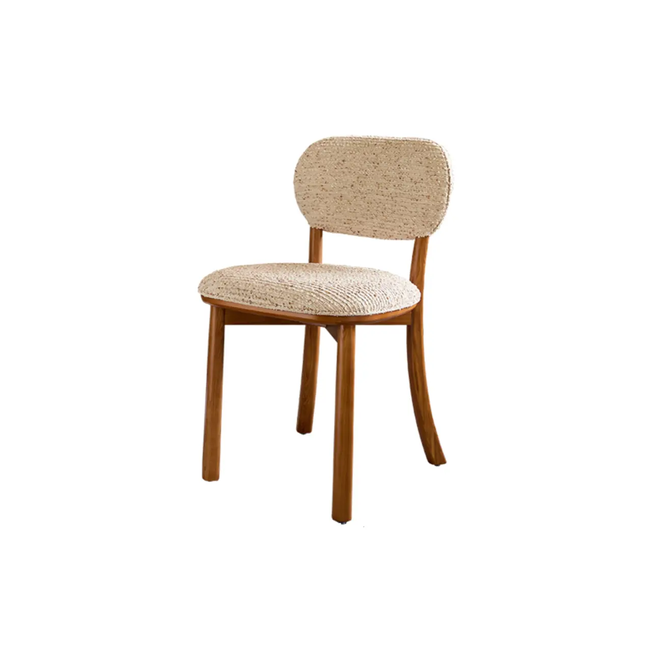 Modern Armless Upholstered Solid Wood Dining Chair