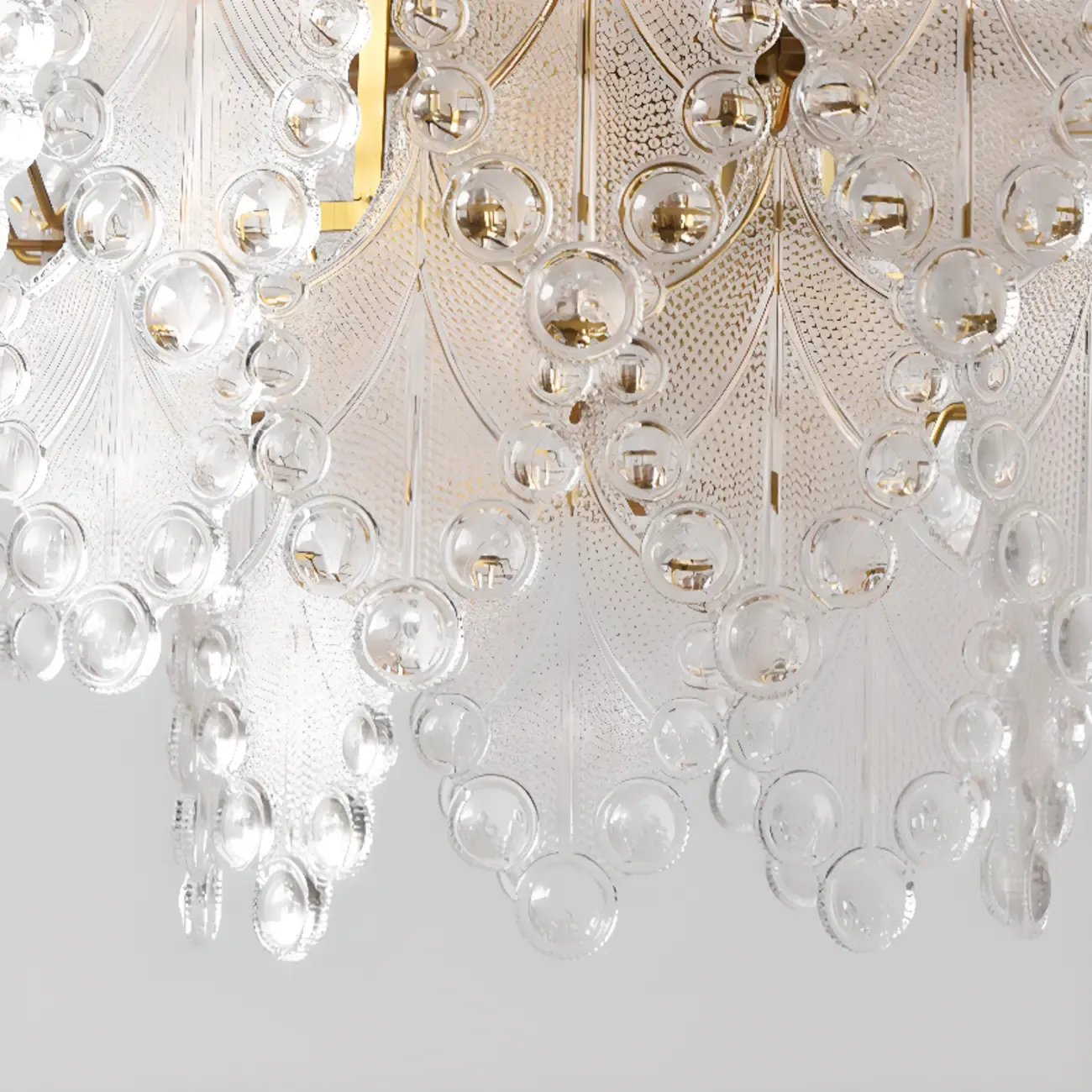 Gold Crystal Beads Chandelier with Elegant Design