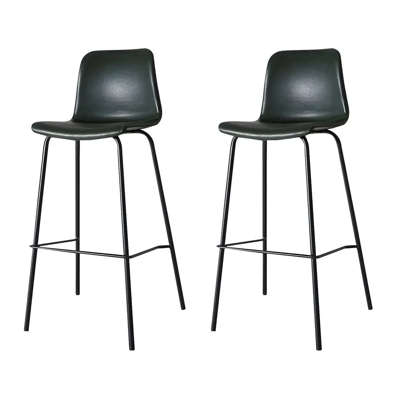 Brown Saddle Metal Frame Leather Counter Stools with Backs