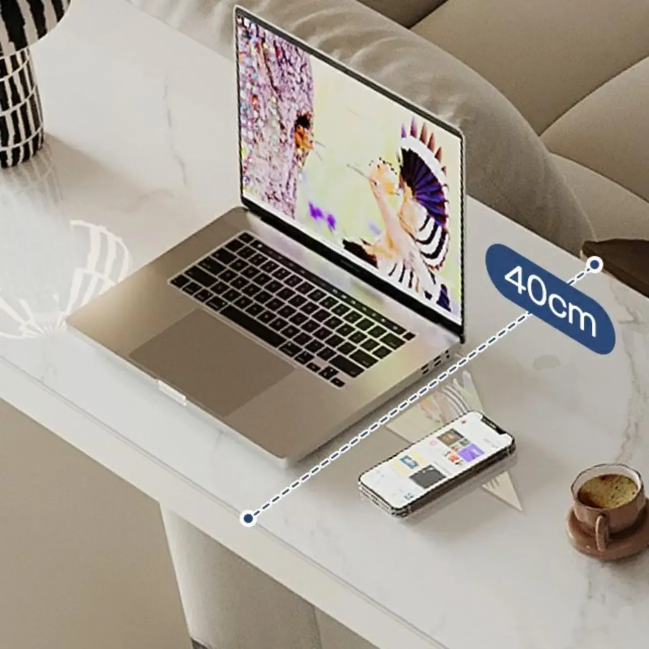 Modern White Stone Pine Wood Pedestal Bar Tables