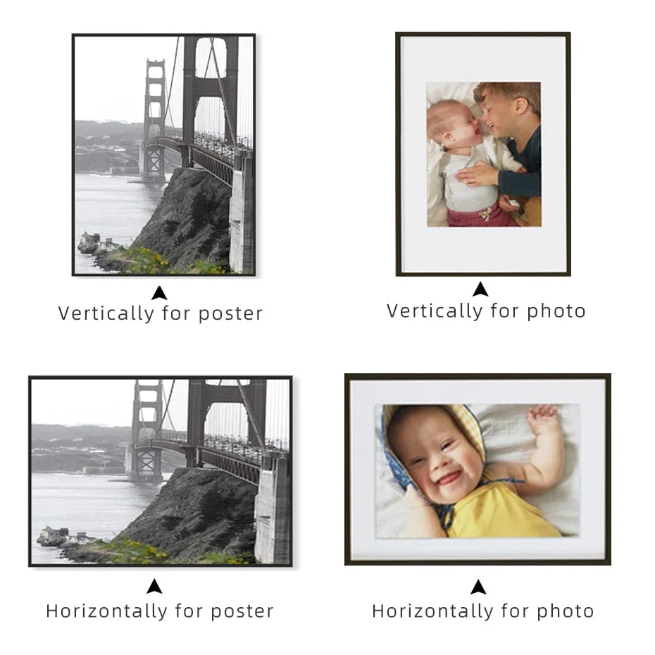 HULIANFU Metal Photo Pictures Frames Modern 30x40 cm A4 21x30 40x50 Gold Black White Mat Plexiglass  Poster Canvas Prints Wall Art Decor - Deanwangkt
