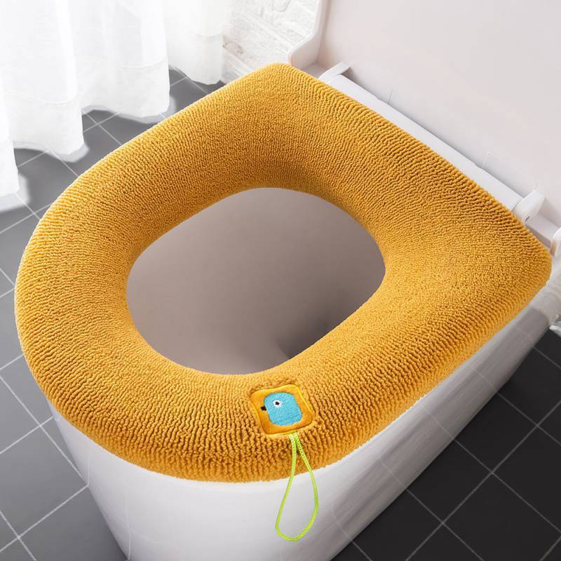 HULIANFU NEW Toilet Seat Mat Set Bathroom Universal Warm Soft Washable Closestool Mat Seat Case Winter Warmer Mat Pad Bidet Covers - Deanwangkt