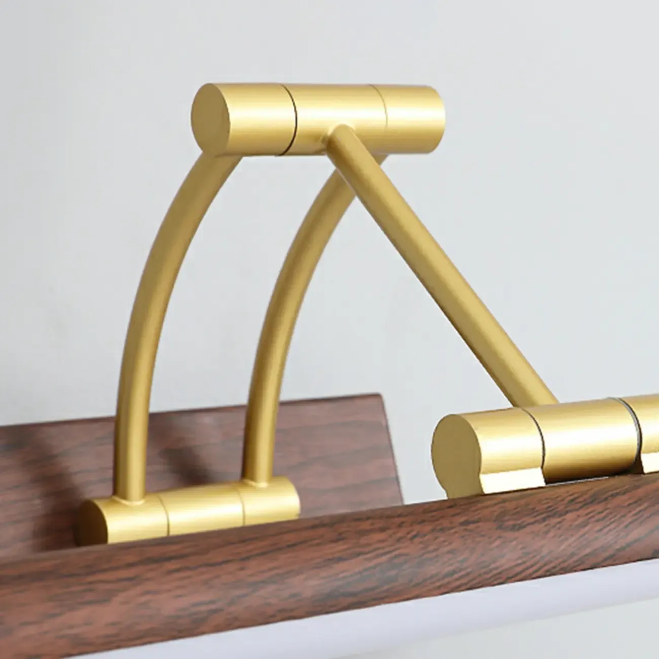 Modern Wood LED Tubular Vanity Light with Swing Arm
