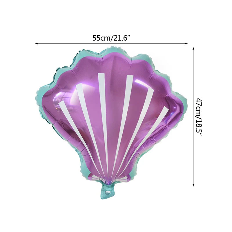 HULIANFU Little Mermaid Party Balloons 32inch Number Foil Balloon Kids Birthday Party Decoration Supplies Baby Shower Decor Helium Globos - Deanwangkt