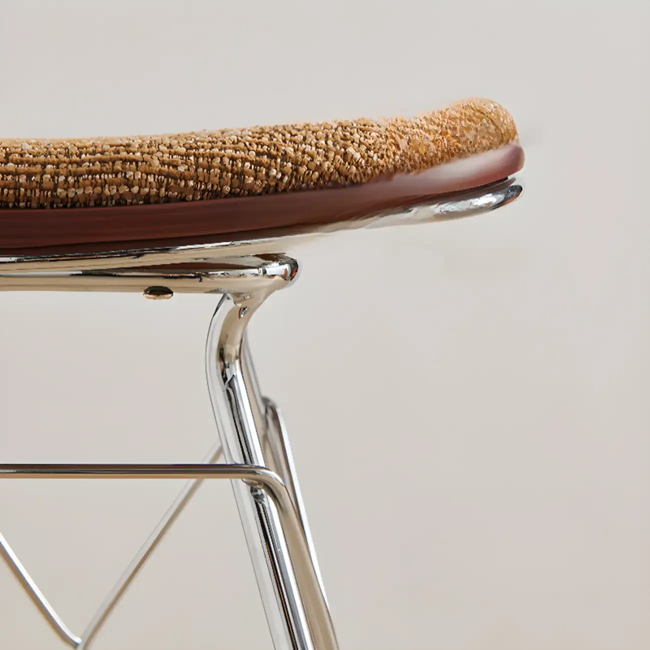 Adjustable Metal Frame Knitting Cushion Backless Bar Stool