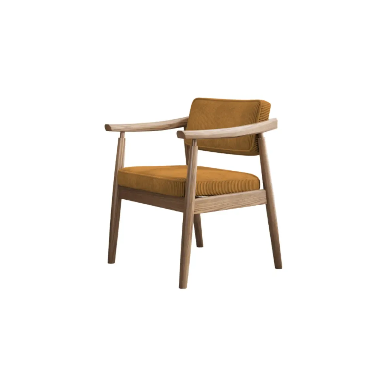 Scandinavian Modern Solid Wood Upholstered Dining Chair