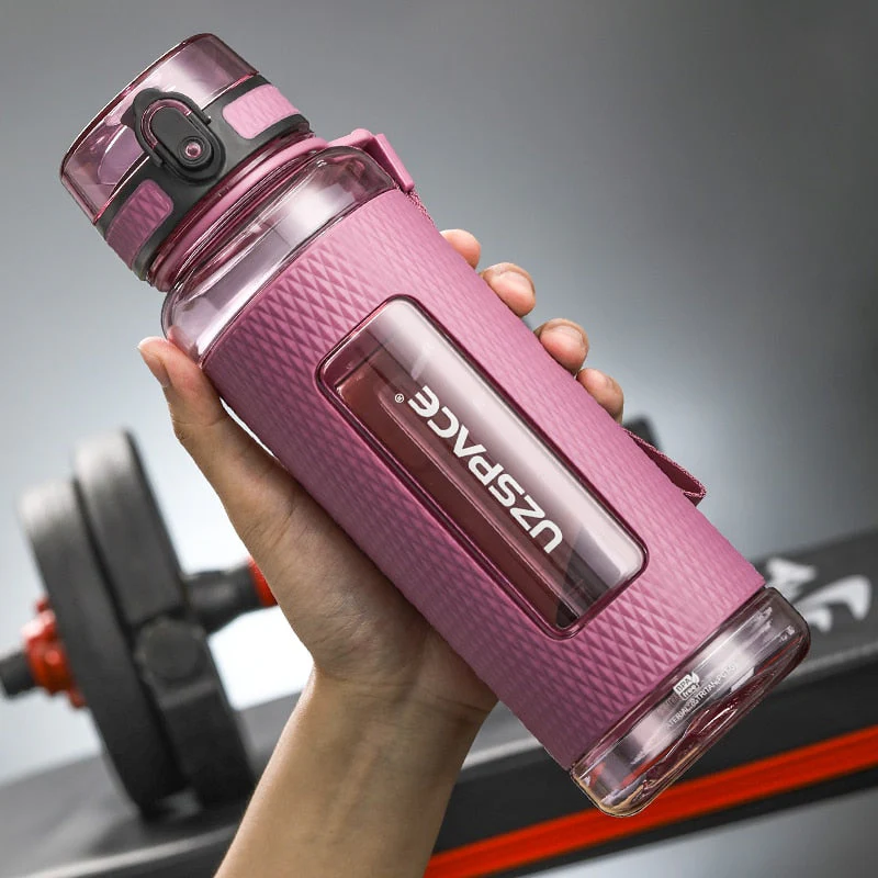 HULIANFU UZSPACE Sports Water Bottles Gym Leak-proof Drop-proof Portable Shaker Outdoor Travel Kettle Plastic Drink Water Bottle BPA Free - Deanwangkt
