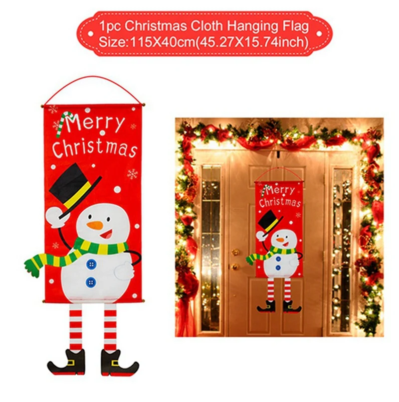 HULIANFU Merry Christmas Hanging Flag Christmas Decorations For Home Door Christmas Ornaments Xmas Gifts Navidad Decor 2026  New Year - Deanwangkt