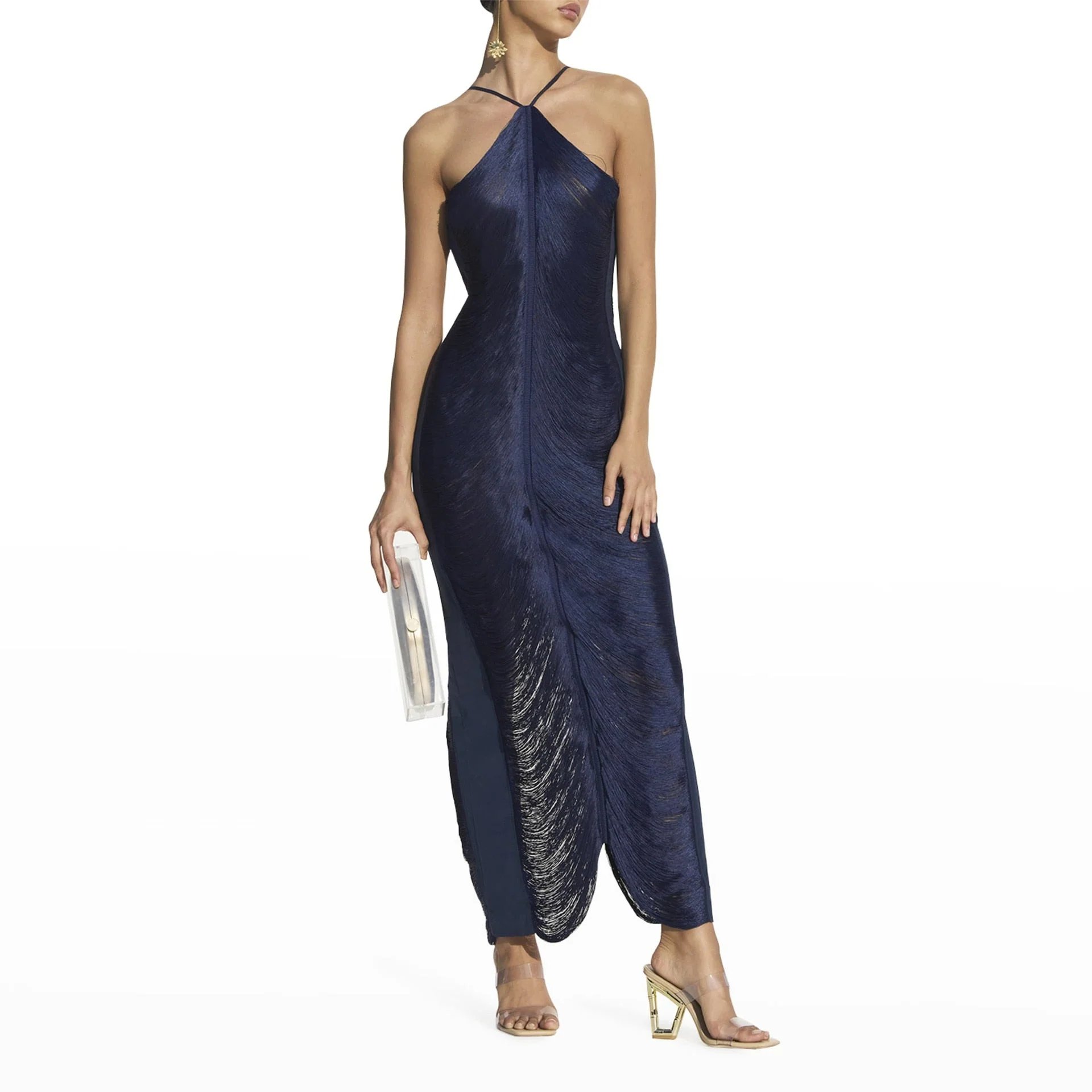 Backless Maxi Dress Sexy tassel Spaghetti Strap Slim Dress For Women Long Club Party Beach Dress Cover-ups Summer Outfits - Deanwangkt