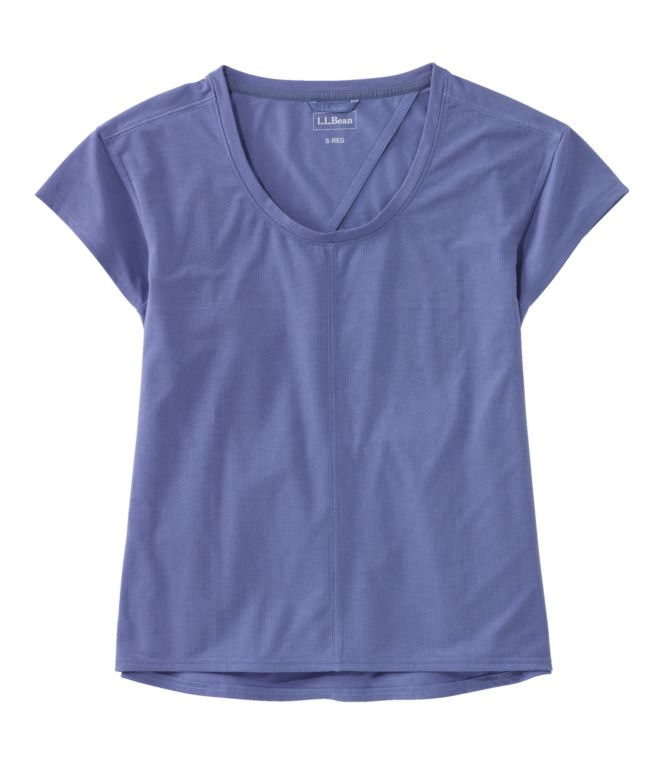 Women's Ribbed Performance Tee, Short-Sleeve