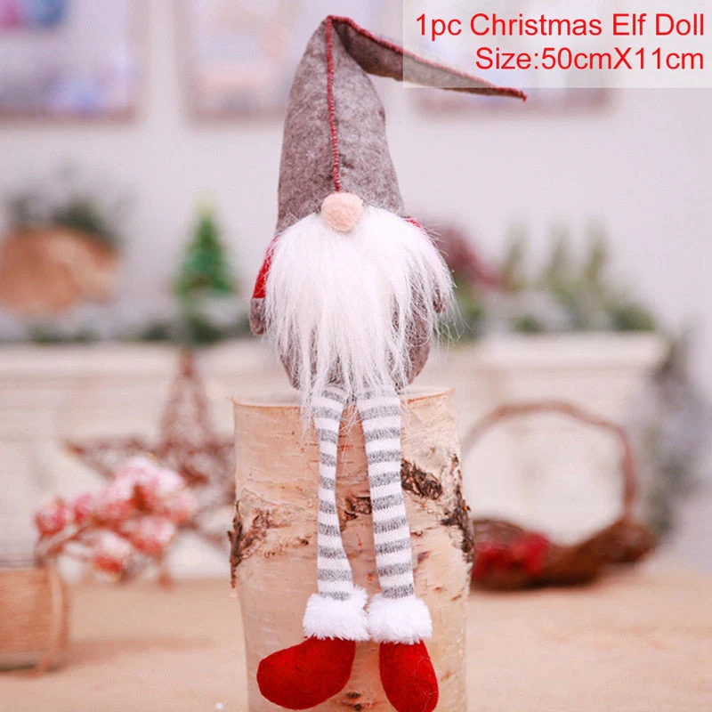HULIANFU Santa Claus Christmas Doll Merry Christmas Decorations for Home Elk Christmas Ornaments Xmas Tree Decor  Navidad Natal Gifts - Deanwangkt