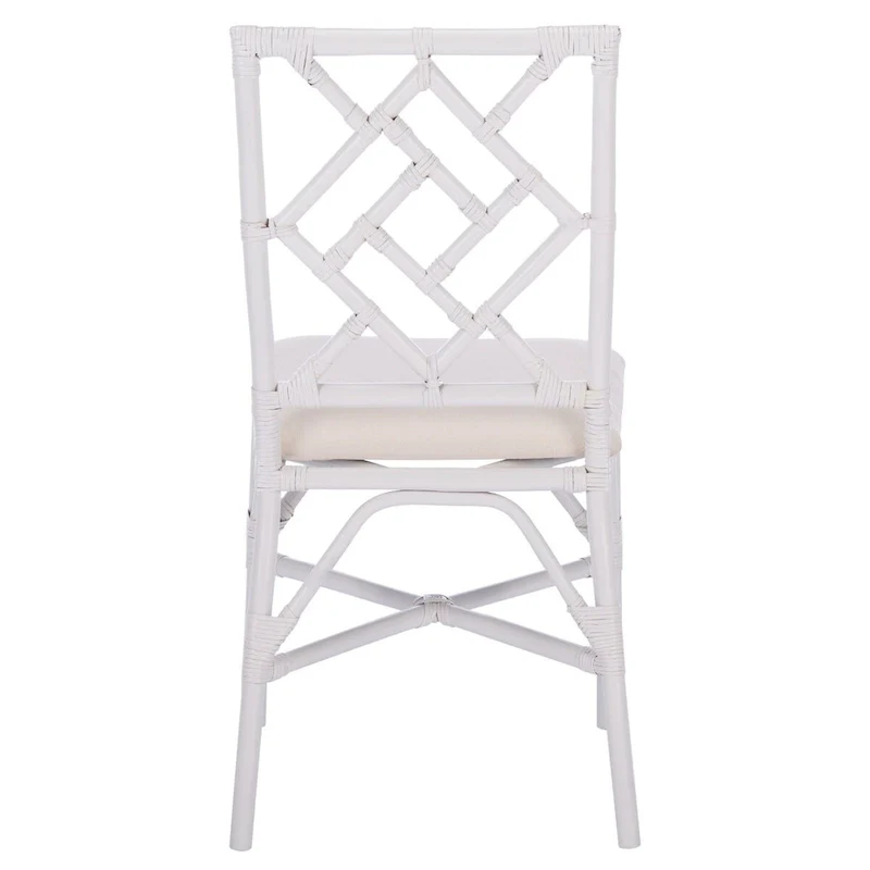 SAFAVIEH Maye Rattan Accent Chair with Cushion (Set of 2) - 18.5 W x 20.9 L x 35.8 H - 19Wx21Dx36H