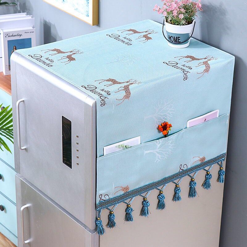 HULIANFU Refrigerator Top Covers Anti-dust Washing Machine Cover With Storage Bag Microwave Oven Dust Proof Cover home accessories - Deanwangkt