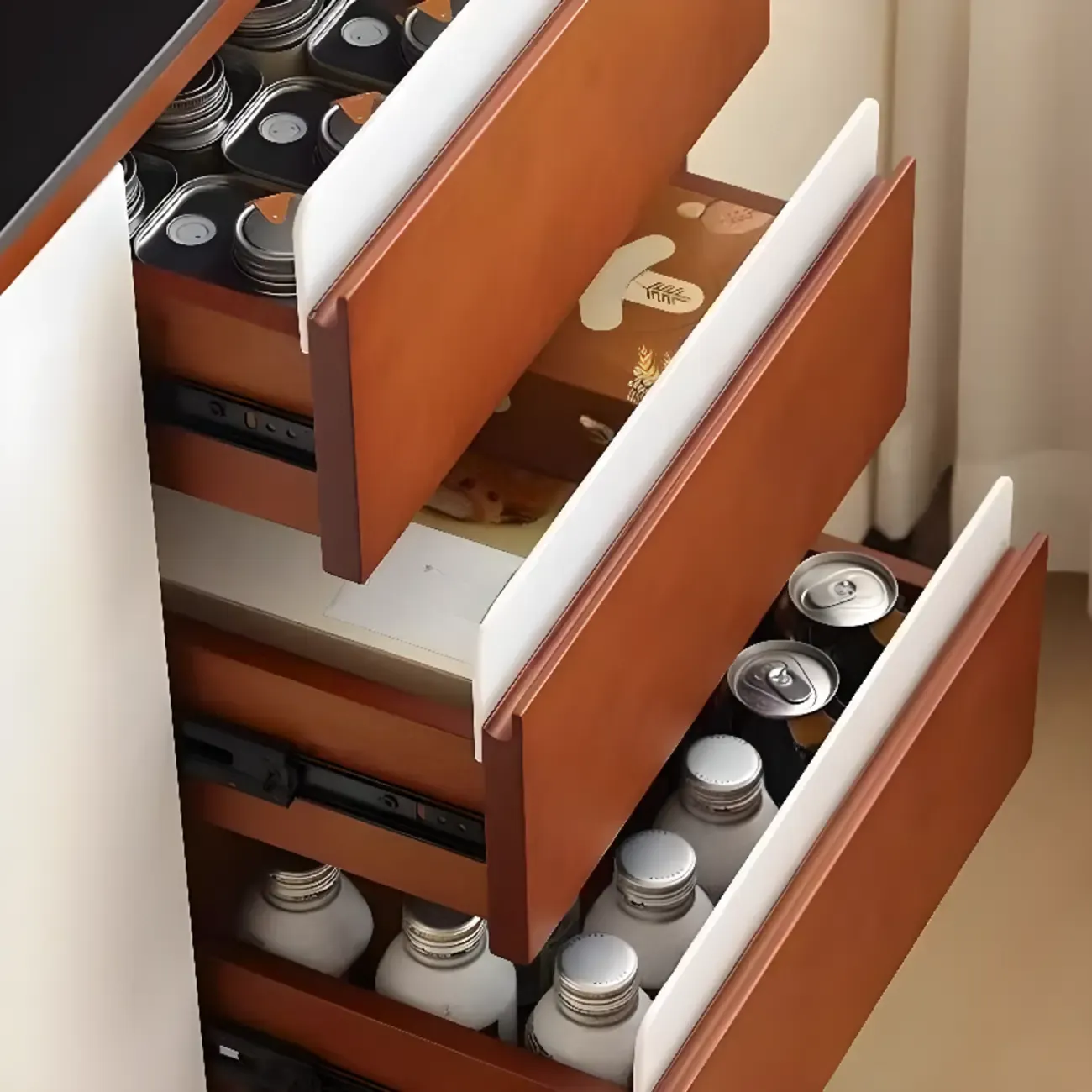 Modern Wood Buffet with Illumination Light