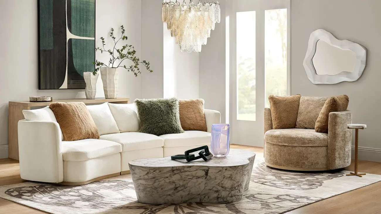 Elegant Leaf-Shaped Glass Crystal Chandelier