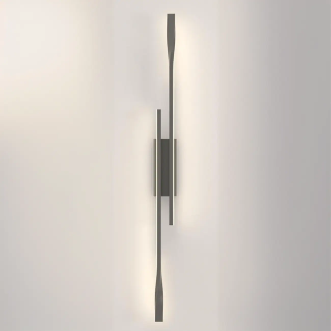 Modern Black Linear Up & Down Wall Sconce with Natural Light