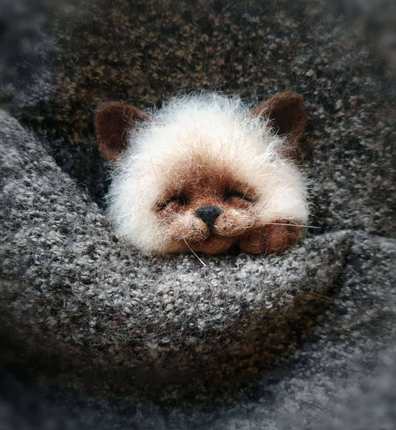 HULIANFU Non finished Handcrafted Pocket Animal Pet Doll Toy Wool Needle Felting Kit Dog Cat Fox Rabbit фетр для рукоделия фетр fieltro - Deanwangkt
