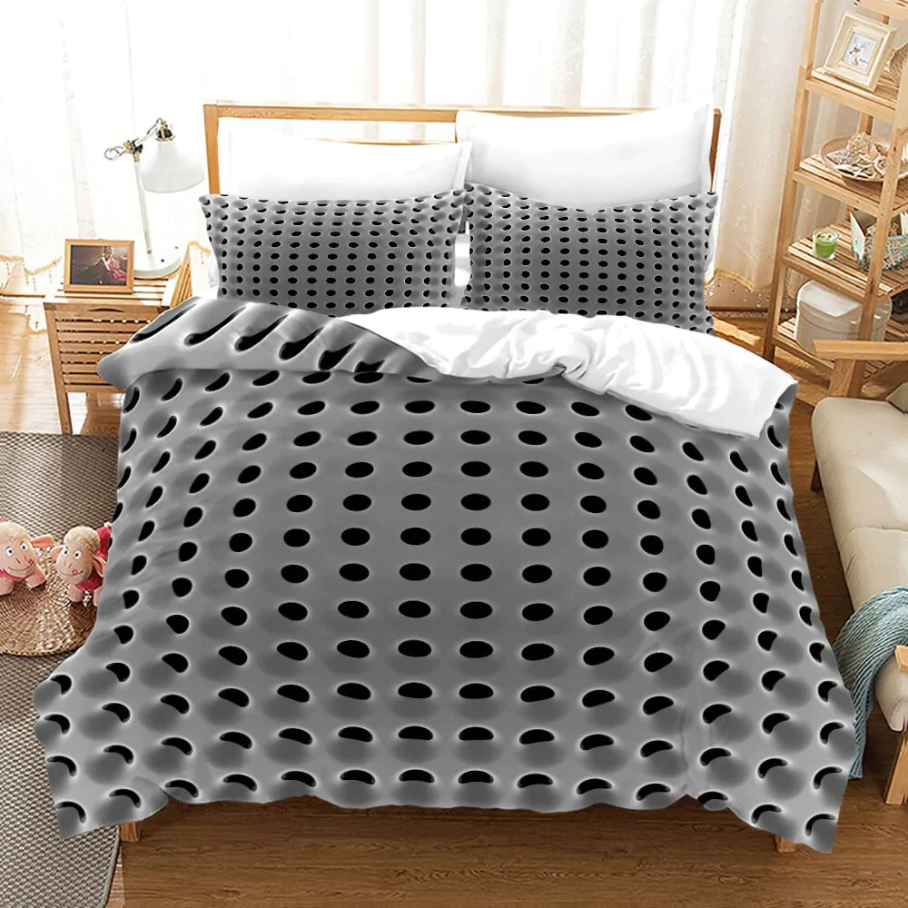 HULIANFU New Fashion 3D Dense Hole Pattern 2/3Pcs Duvet Cover Set 3D Duvet Cover With Pillow Case 3D Bedding Sets - Deanwangkt