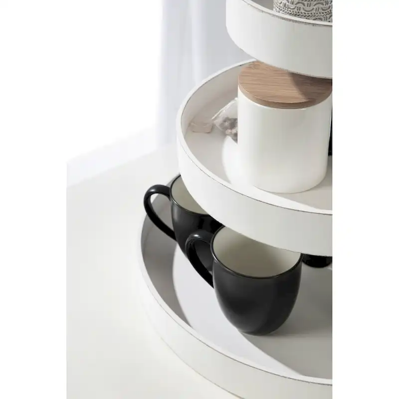 Kate and Laurel Woodmont 3 Tiered Wood Tray - 3 Tier