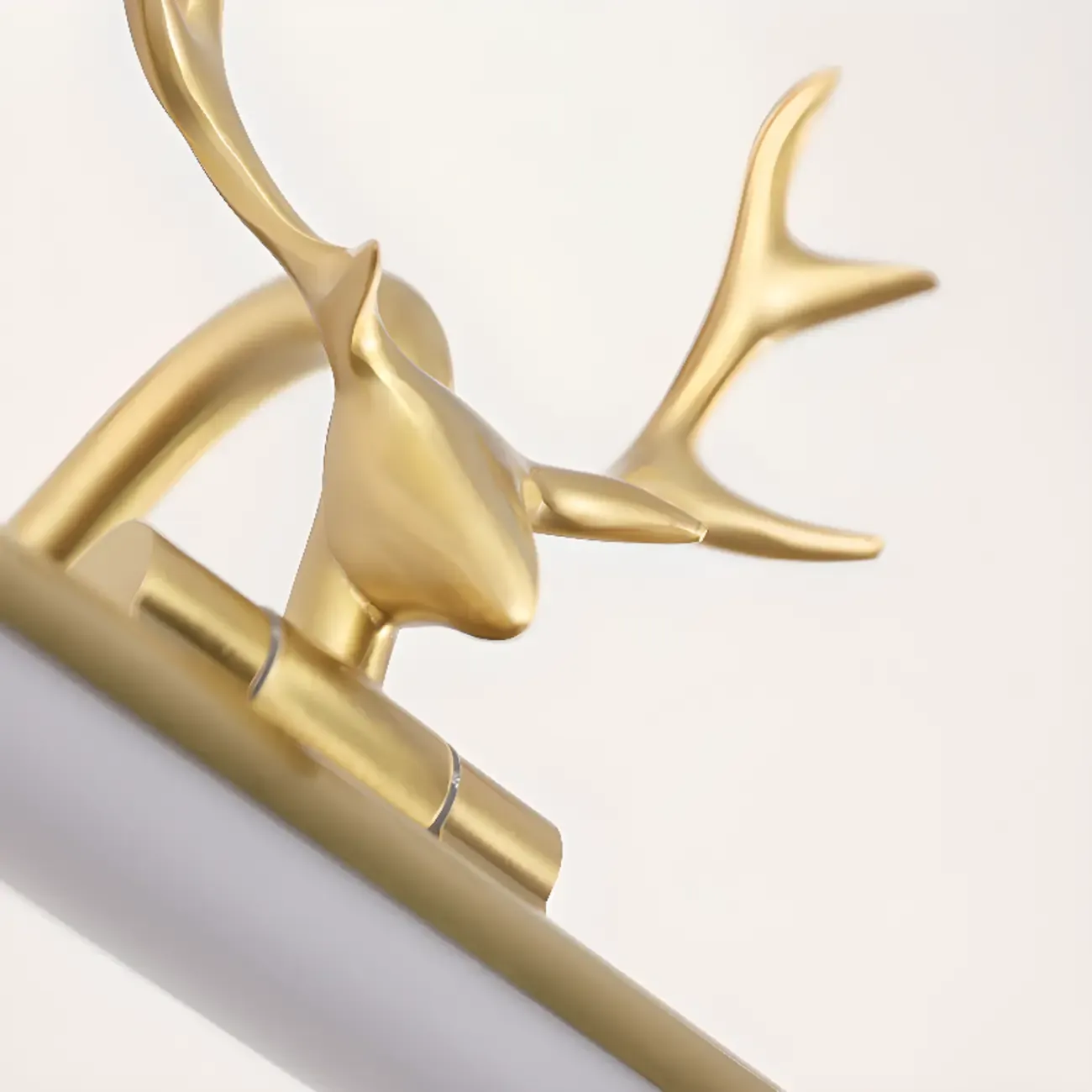 Modern Linear Gold Bathroom Vanity Light with Antler Design
