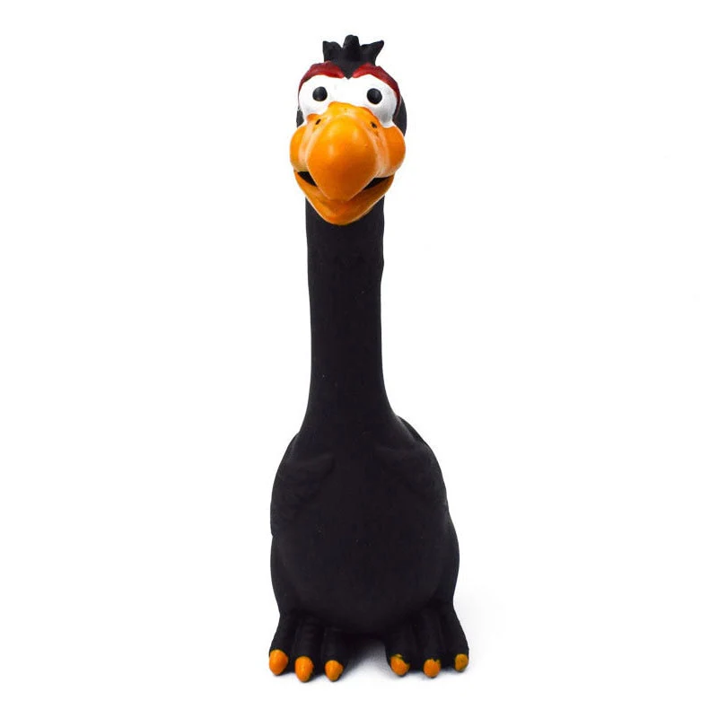HULIANFU Pets Dog Toys Screaming Chicken Squeeze Sound Toy Rubber Pig Duck Squeaky Chew Bite Resistant Toy Puppy Training Interactive - Deanwangkt