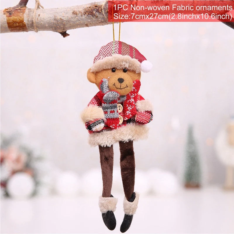 HULIANFU Santa Claus Christmas Doll Merry Christmas Decorations for Home Elk Christmas Ornaments Xmas Tree Decor  Navidad Natal Gifts - Deanwangkt
