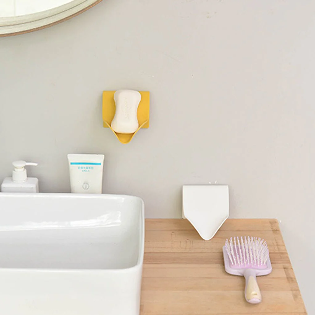 HULIANFU Soap Holder Bathroom Shower Soap Dish Shower Plates Soap Storage Box with Drain Wall Shelf Plastic Bath Tray - Deanwangkt