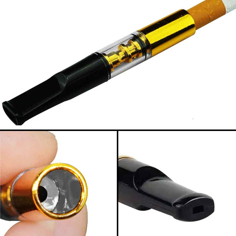 HULIANFU Mini Filtration Tobacco Tar Filter Cleanable Microfilter Cigarette Holder Recyclable Smoke Mouthpiece Filtration Smoking Gadgets - Deanwangkt