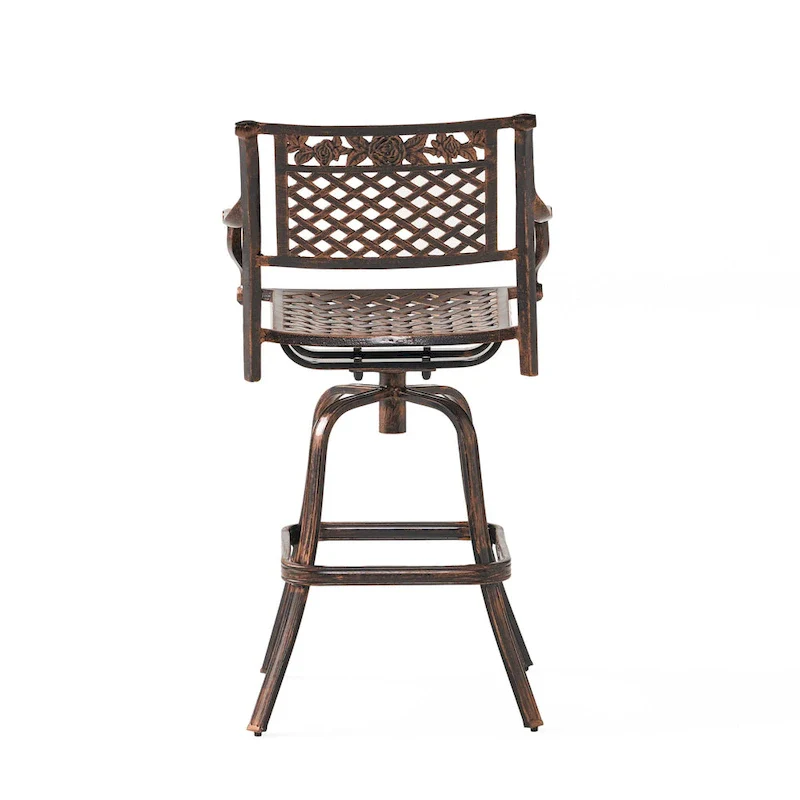 Sebastian Cast Aluminum Bar Stool (Set of 2) by Christopher Knight Home