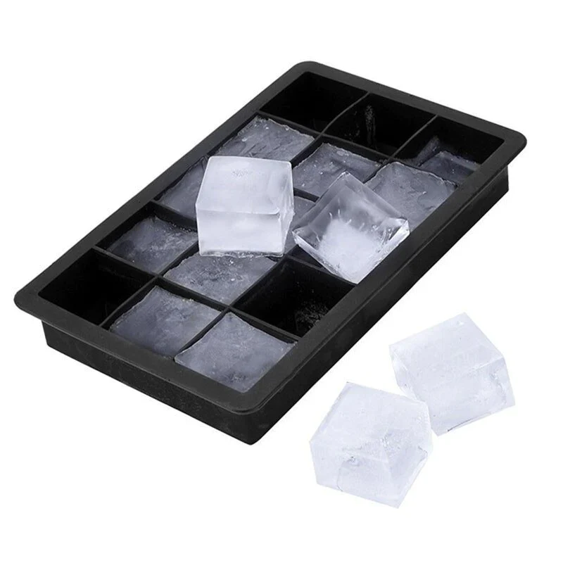 HULIANFU Perfect Ice Cube Silicone Cube Maker Form  Cake Pudding Chocolate Molds Easy to Remove Ice Trays Fade Resistant - Deanwangkt