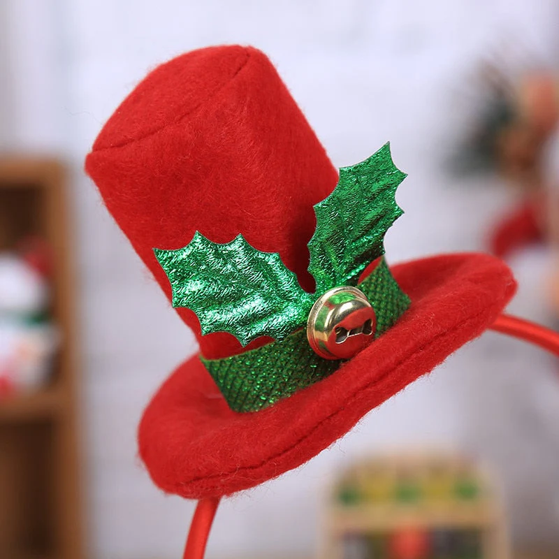 HULIANFU 2026  Fashion Christmas Hat Headband Christmas Sequin Headband Santa Xmas Party Decor Double Hair Band Clasp Head Hoop - Deanwangkt