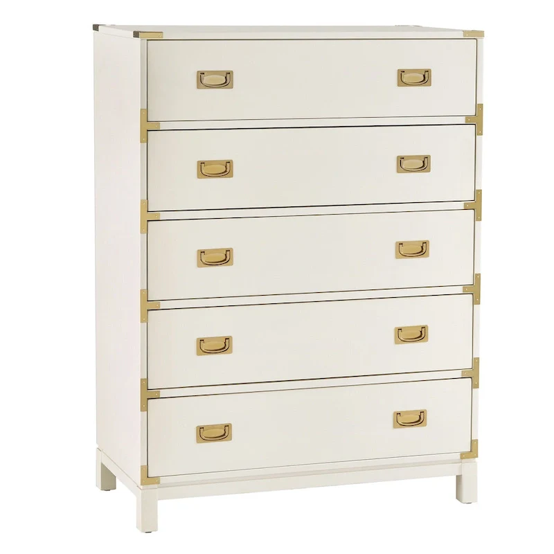 Kedric 5-Drawer Gold Accent Chest by iNSPIRE Q Bold
